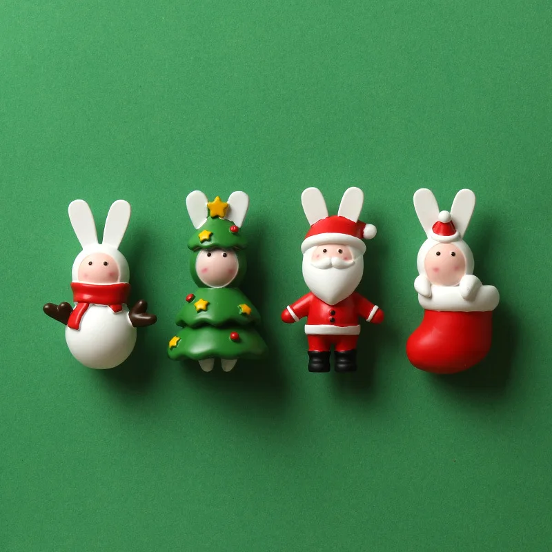 DIY Christmas Fridge Magnet Kit - Sparkling 3D Resin Ornaments Creative Holiday Craft Festive Gift & Home Decor Project
