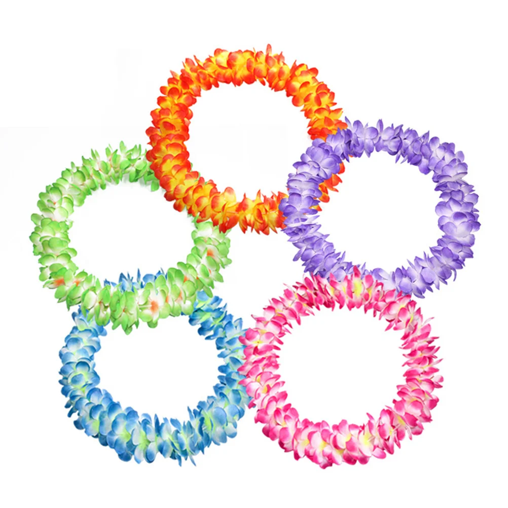 5pcs Flower Garland Set Hawaii Pineapple Eyeglasses Lightweight Durable Party Props For Dance Festival Costume Accessory