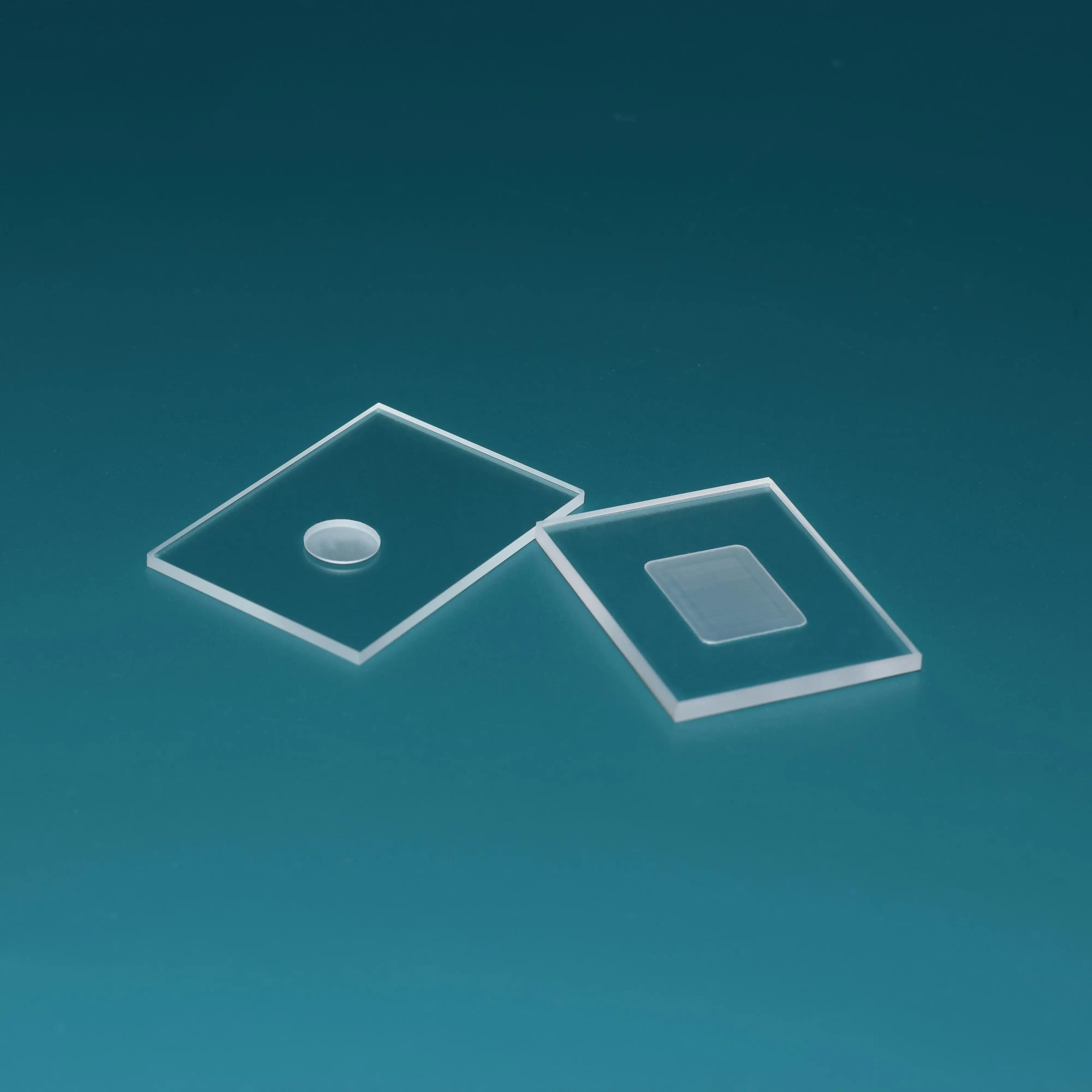 50mmx35mmx2mm Vetro al quarzo XRD Slot per campioni Diffrattometro a raggi X Scivolo in polvere Vetro ottico quadrato/Rotondo/Scanalatura smerigliata