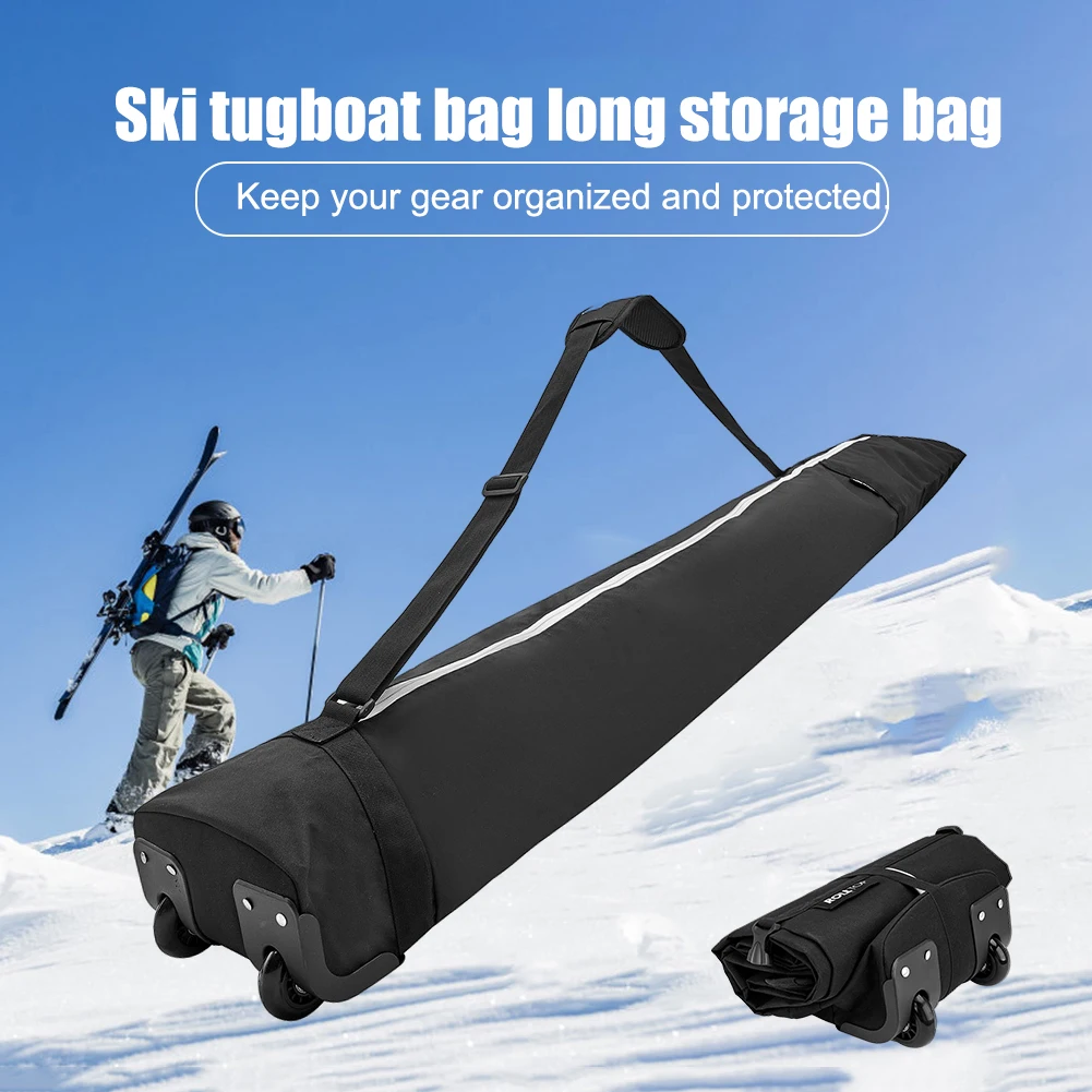 Store Transport Snowboard Bag with Wheel Scratch Resistant Snowboard Cover 600D Oxford Waterproof for Snowboard Goggles Gloves