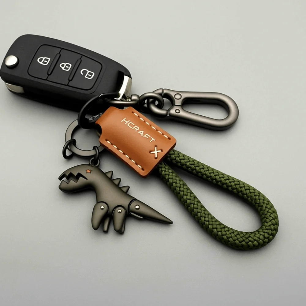 لطيف الكرتون ديناصور المفاتيح الجلود الحيوانات الجلود حبل سيارة المفاتيح سيارة كيرينغ سبيكة ديناصور قلادة حقيبة حلية