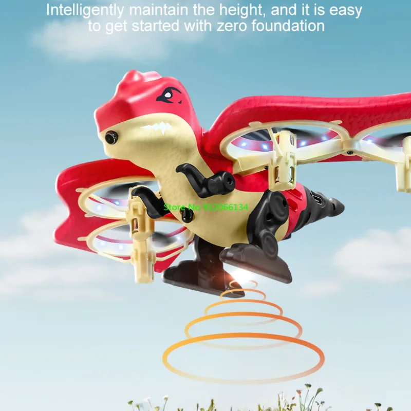 

Dinoaur Style 360° Roll EPP Material RC Plane Drone 2.4G Gravity Sensing Obstacle Avoidance LED Lighting Remote Control Aircraft