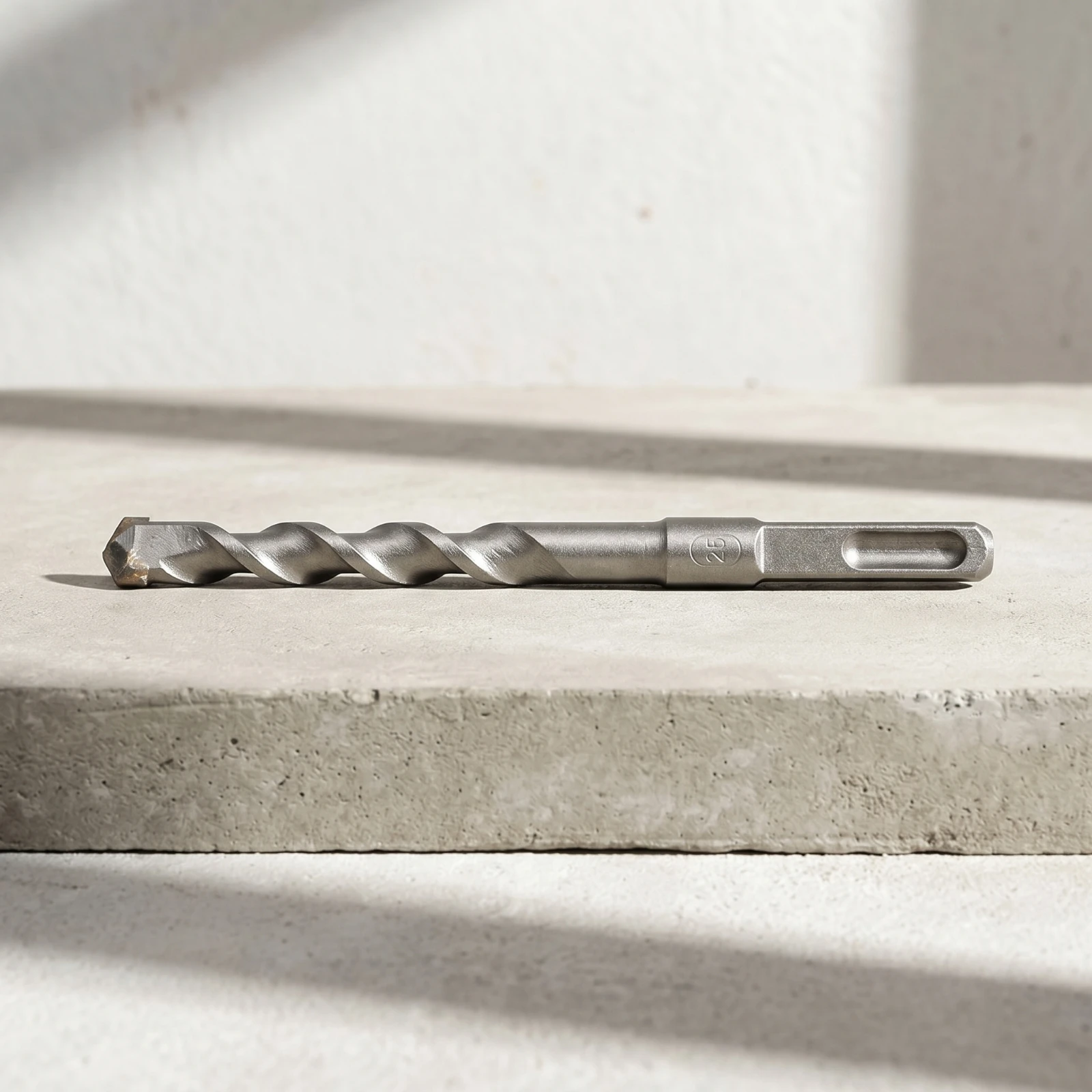 Drill Bit with Square Shank Spiral Fluted Hammer Drill Bit Tool Alloy Smooth for Handymen, Workshop, Home Repair