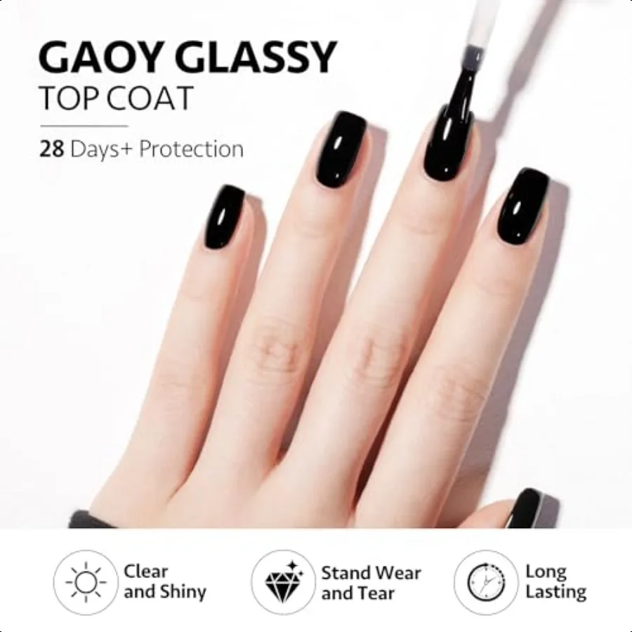 16ml Gel Top Coat Glassy Clear High Gloss Finish Gel Nail Polish
