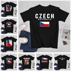 More Design Men Tshirt Czech Republic Flag Cool Czechs Tees T-Shirt O-neck T Shirts Women Boys Clothing 100% Cotton