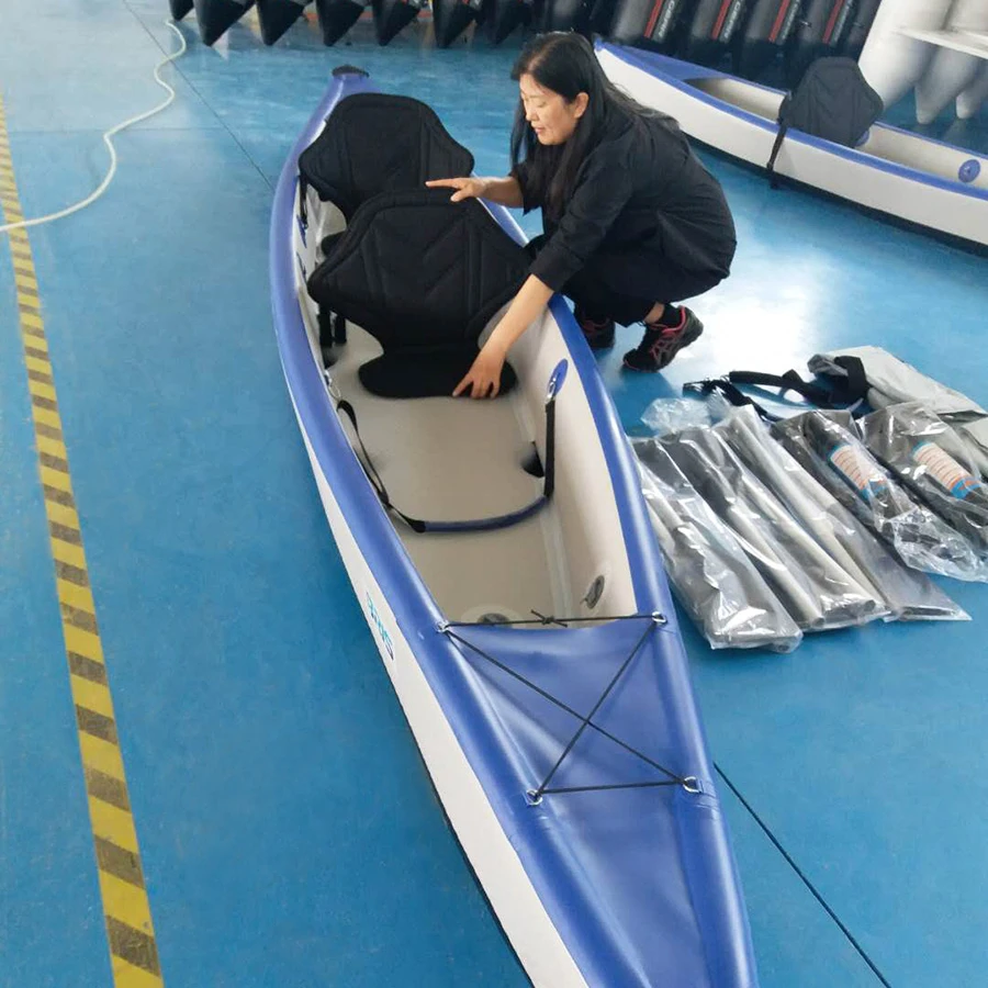 New 2024 Inflatable Canoe Boat Drop Stitch Foldable Double Sup Kayak Accessories Paddle Board 485*80*30cm