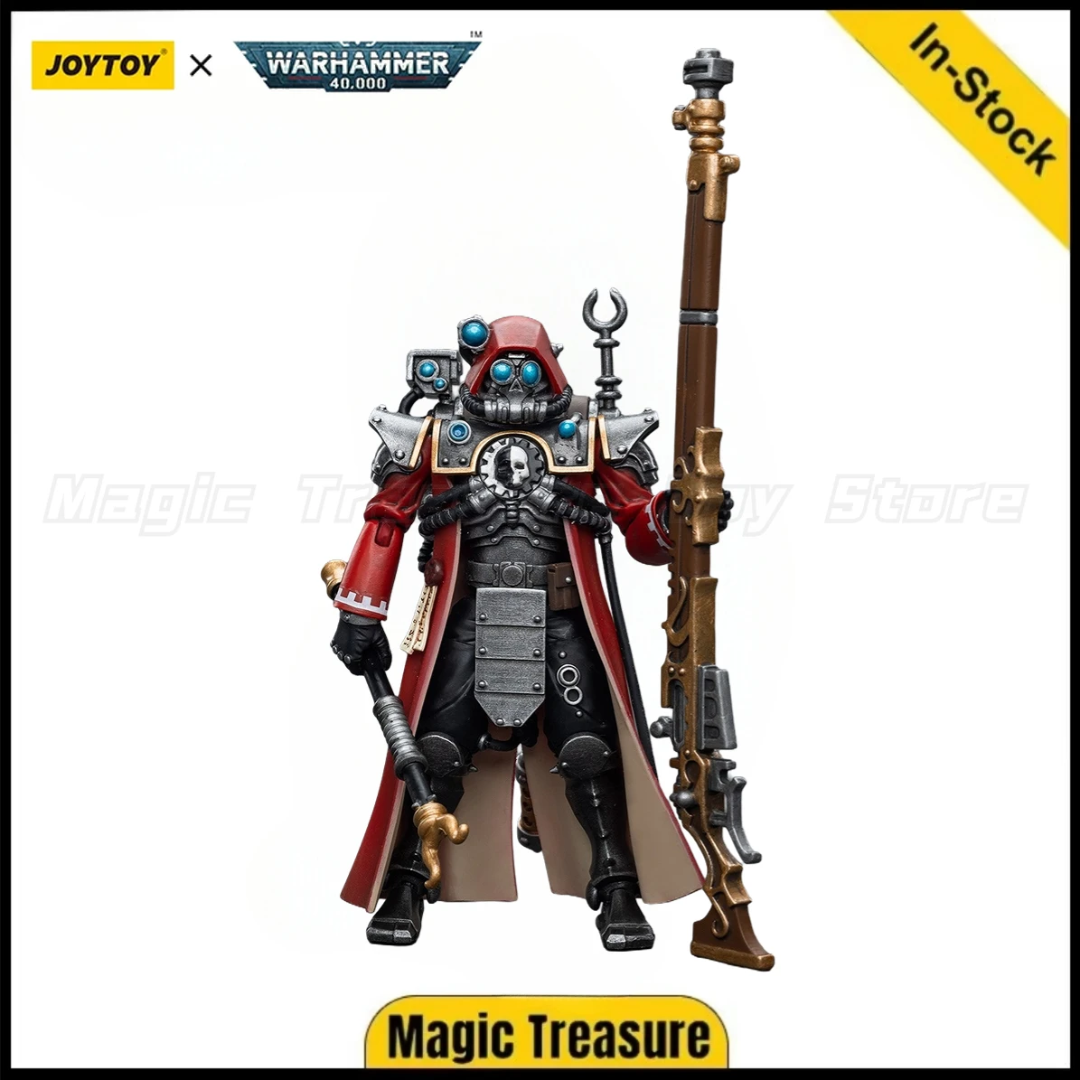 

【In Stock】JOYTOY 1/18 Action Figure Warhammer 40K Adeptus Mechanicus Skitarii Ranger with Transuranic Arquebus Model Toy Gifts