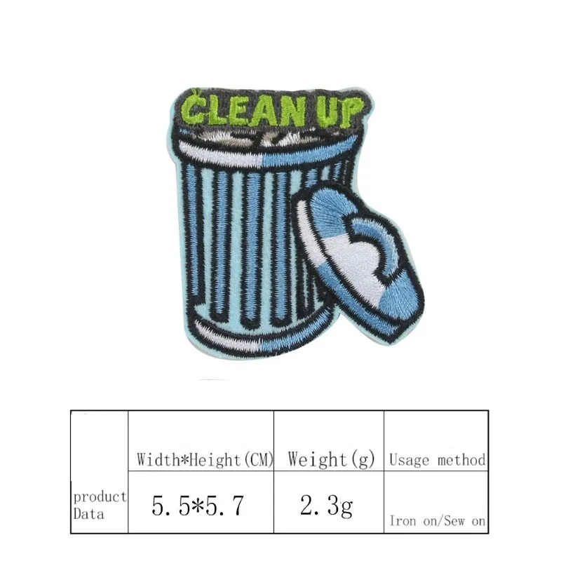 Burning Edge Book Earth Letter Embroidery Cloth Sticker Children's Clothing Accessories DIY Patch Spot Embroidery Supplies Pride