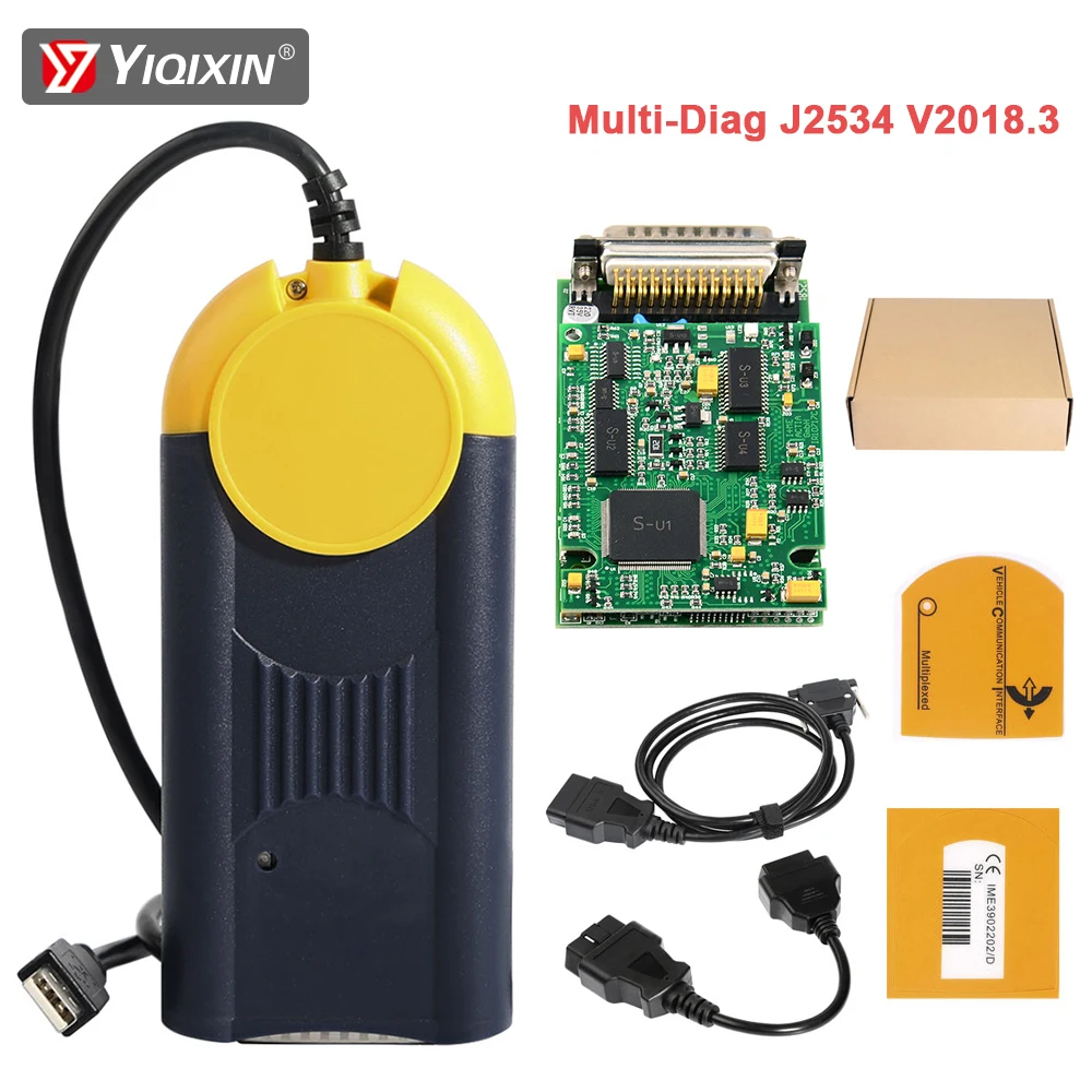 Professional J2534 V2018.3 Diagnostic Tool Engine Analyzer No Need Activation Access J2534 Interface OBD2 Device Multi Diag Tool