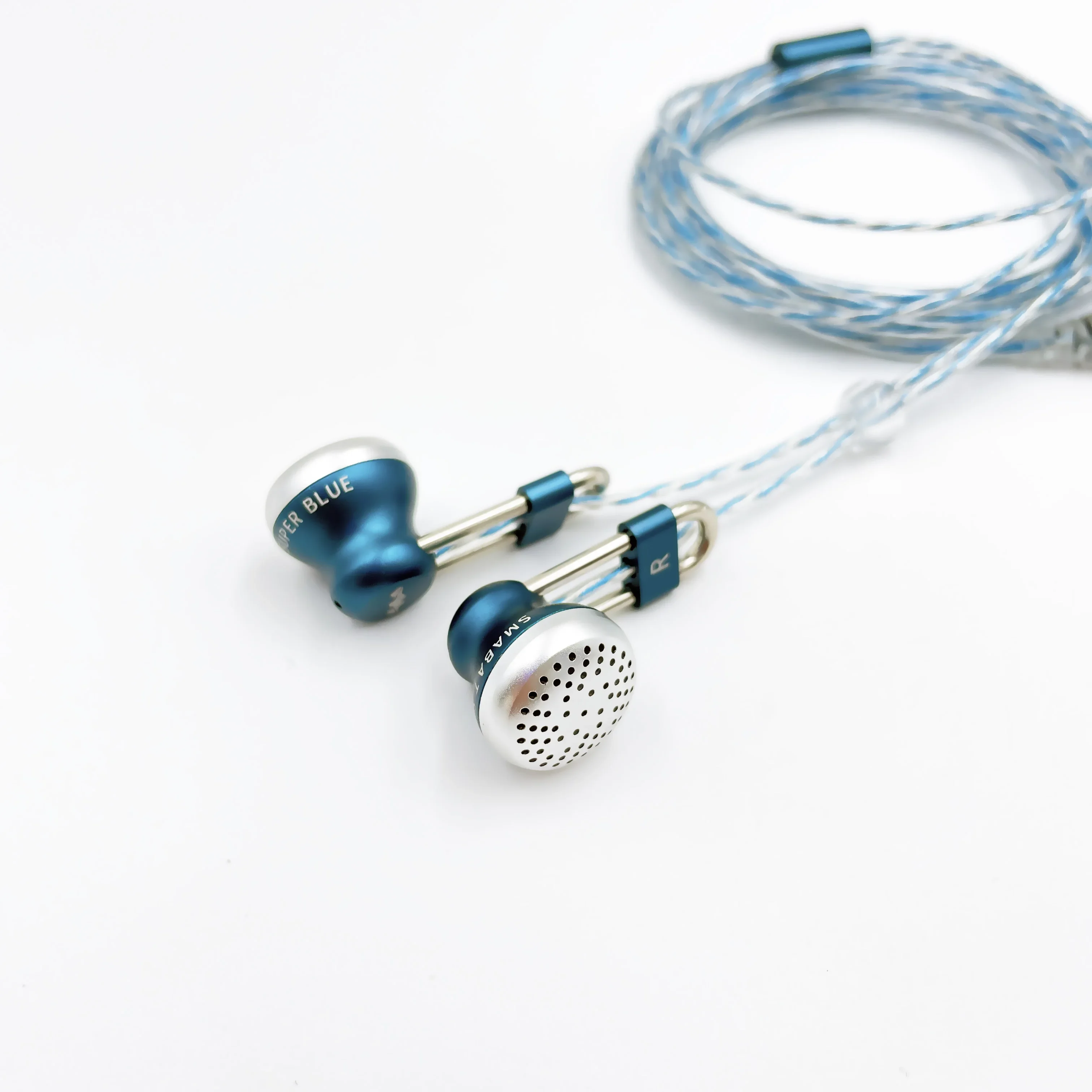 Smabat Super Blue Flagship in-ear Headphones High Sound Quality Labyrinth Acoustic Structure Wired Hifi Music