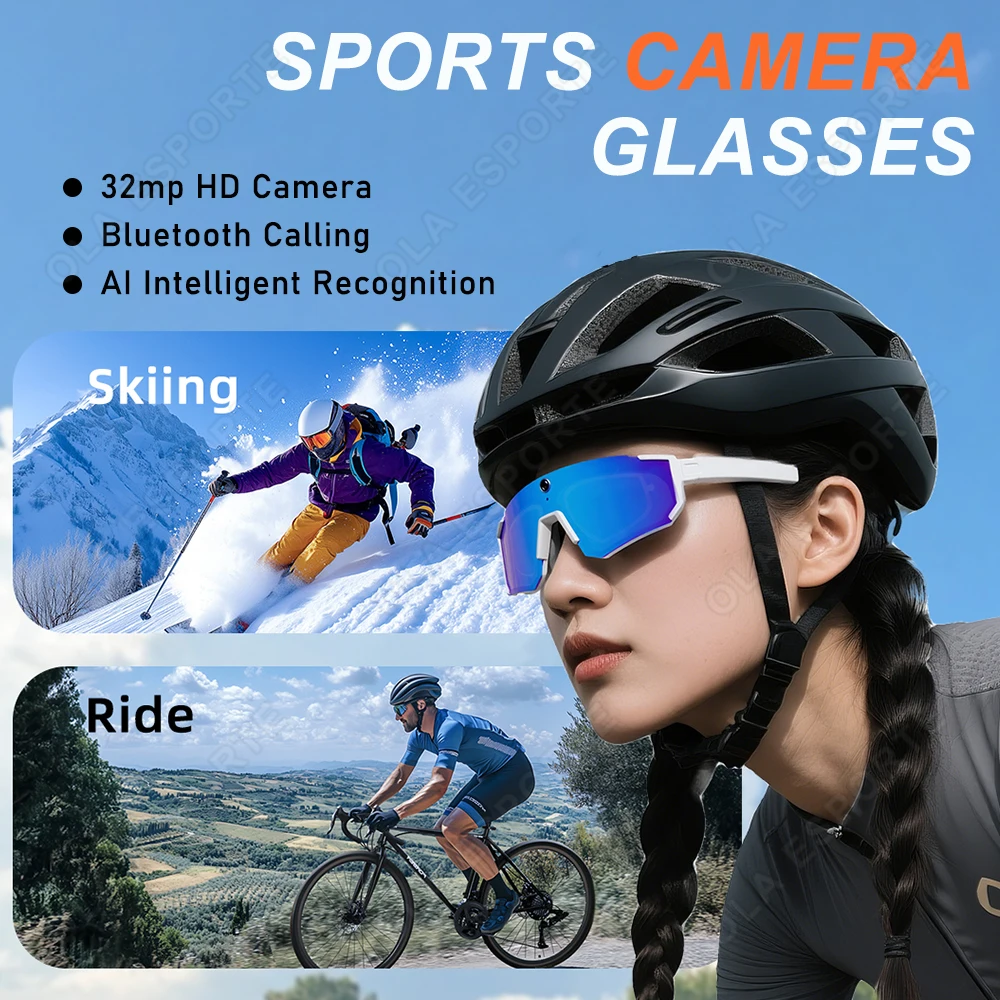 

2026 New AI Smart Shooting&recording Glasses with 800W Camera, HD Anti-shake Bicycle Riding Shooting Artifact, Windproof Goggles