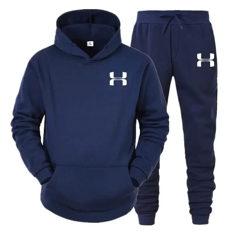 Mens Tracksuit Set Fashion Casual Hooded Sweatshirt Sports Jogging Suit High Quality Print Daily  Autumn Winter Commuting Attire