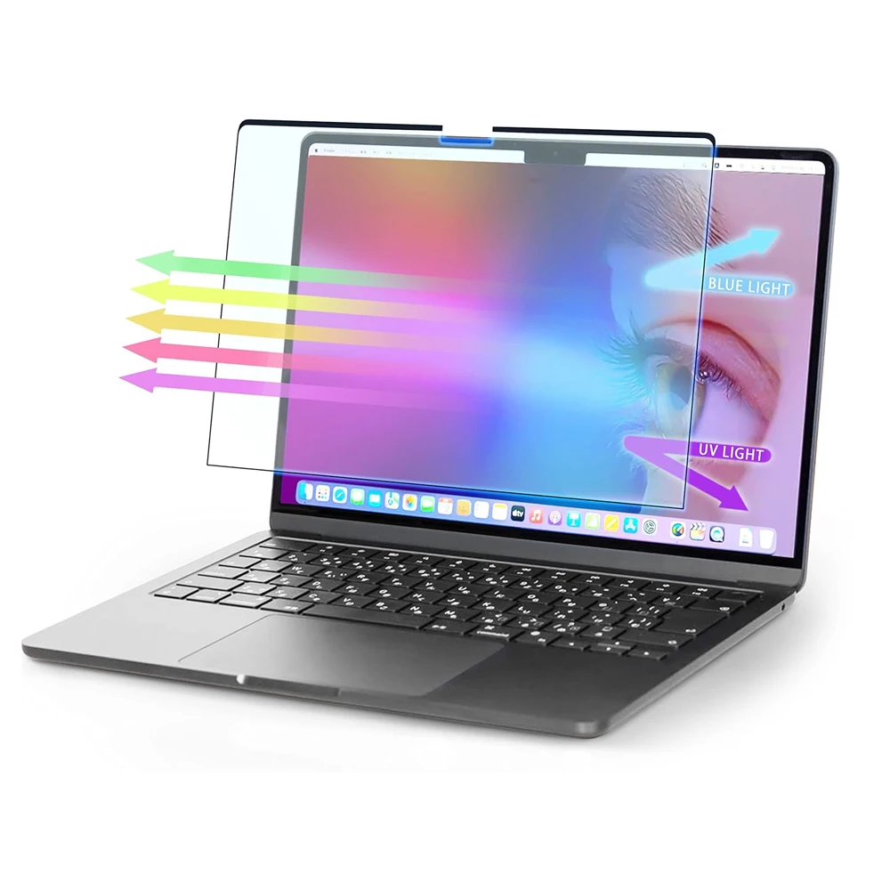 Magnetic high-definition screen protector for MacBook Air/Pro M5 M2 M3 M4 detachable MAC 13 