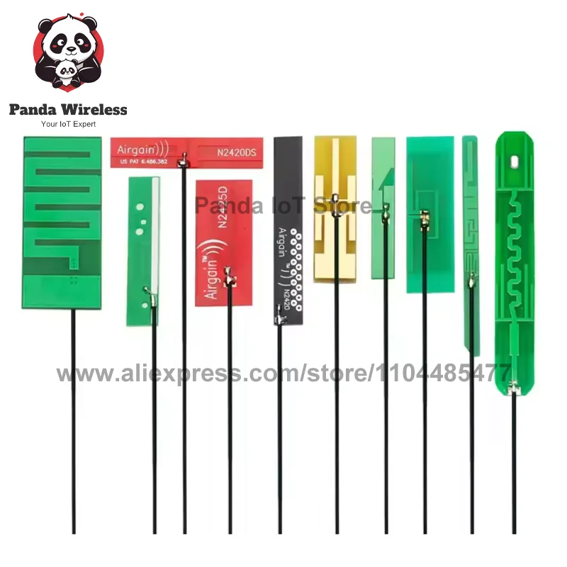 5PCS 2.4G 5.8G Dual-band Built-in PCB WIFi Antenna For ZigBee Bluetooth Module Omnidirectional MHF1 Interface RG1.13 13cm Cable