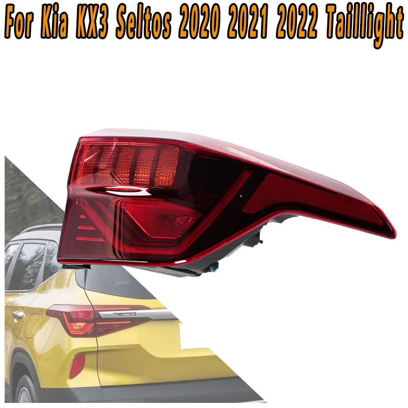 

For Kia KX3 Seltos 2020 2021 2022 Rear Bumper Taillight Turn Signal Brake Light Combination Lights External Taillights Assembly