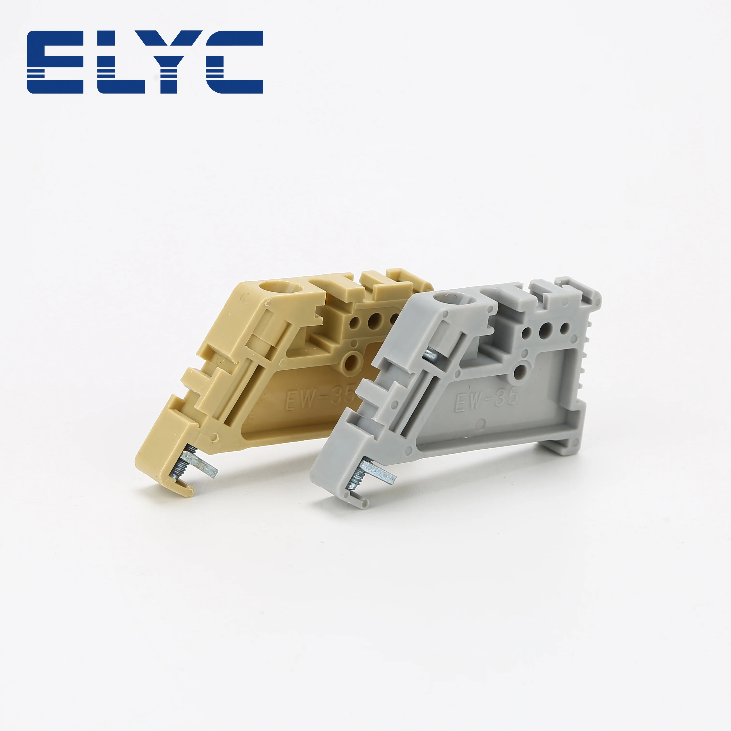 10Pcs End Stop Bracket E/UK E/UK3 EW35 WKF35 Mounting NS 35 DIN Rail Terminal Block Fixed CLIPFIX Screwless Tool-free End Clamp