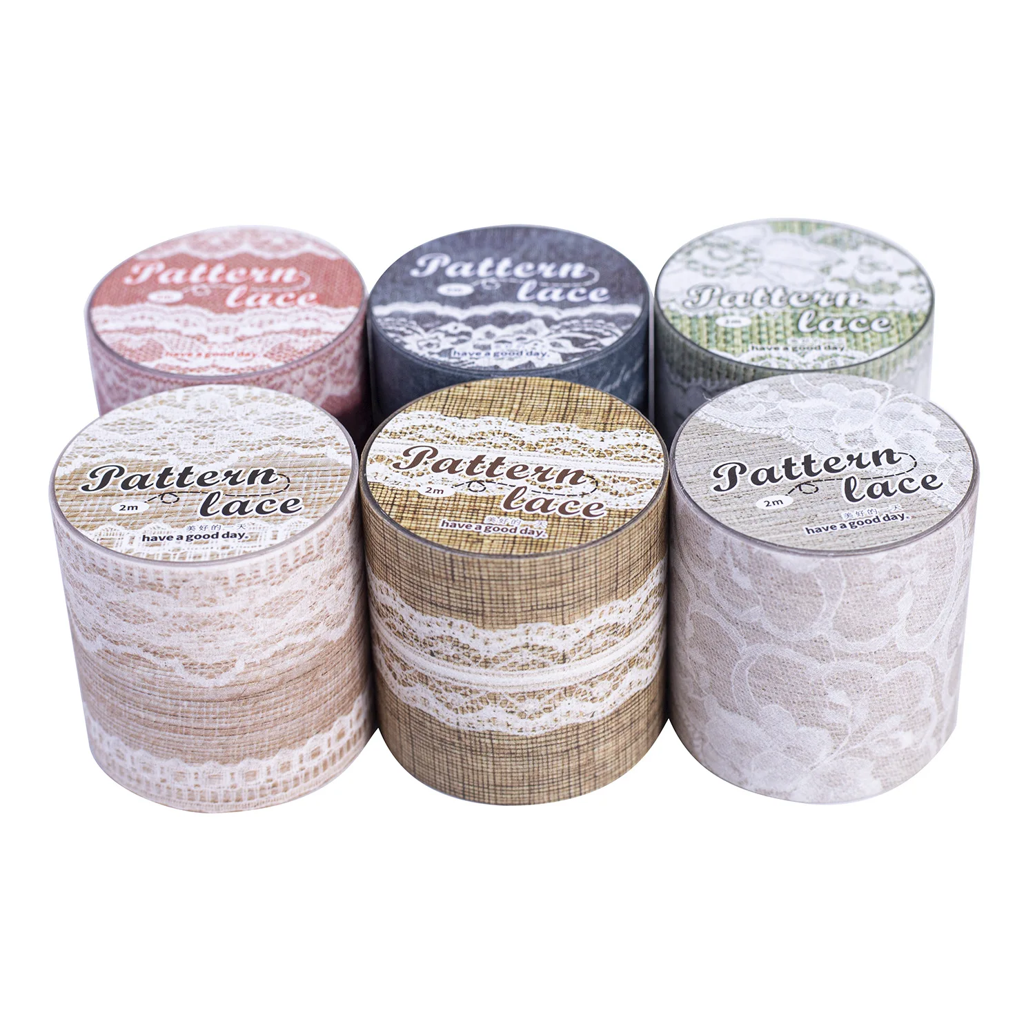 1pcs DIY Decoration Adhesive Tapes Japanese Lace pattern Washi Tapes Masking Tapes stickers stationery view 5