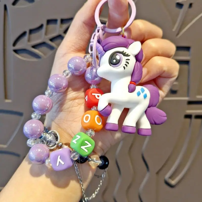 Kawaii My Little Pony ลูกปัดตุ๊กตาน่ารักกระเป๋าจี้โทรศัพท์มือถือจี้พวงกุญแจการ์ตูนของเล่นของขวัญ