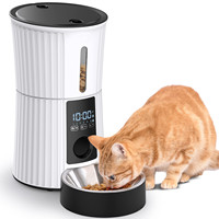 Hot Sale 4L Smart Food Dispenser Microchip Stainless Steel Bowls Timed Automatic Pet Feeder for Cat Dog Slow Feeder Voice Record