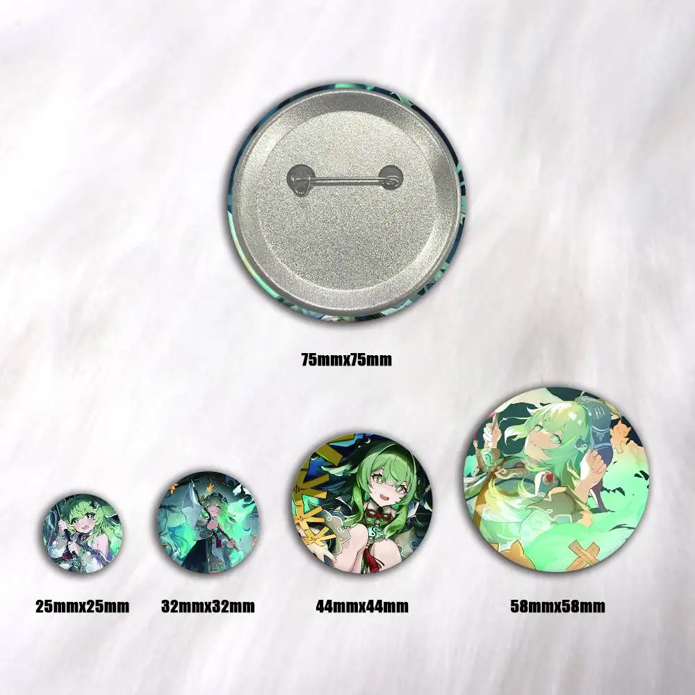 Game Huohuo Pins Badges Round Laser Badge Brooch Clothes Backpack Accessories