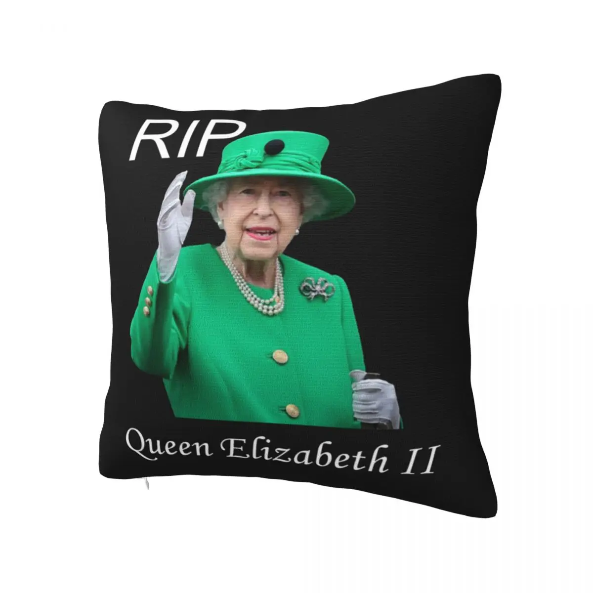 Elizabeth II Pillow Cover Green Morden Pillow Case For Sofa Home Decoration Cushion Cover Polyester Custom Pillowcases Gift Idea