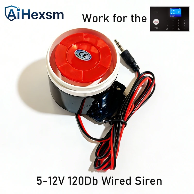 DC 5-12V Mini Alarm Siren Audio Alarm Anti-theft Buzzer High-decibel Security Piezo Buzzer Alarm Horn For GSM WIFI alarm system