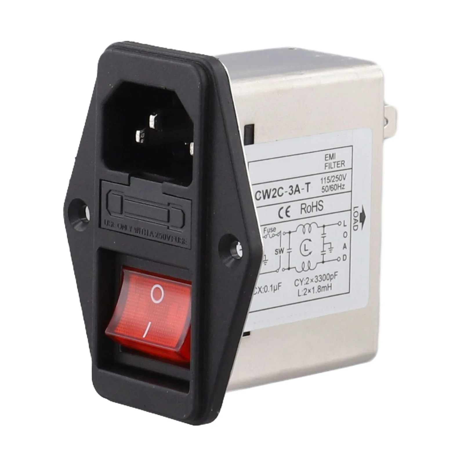 High Performing CW2C T CW2B T Power Filter With Light Safety Switch For Communication & Mechanical Equipment