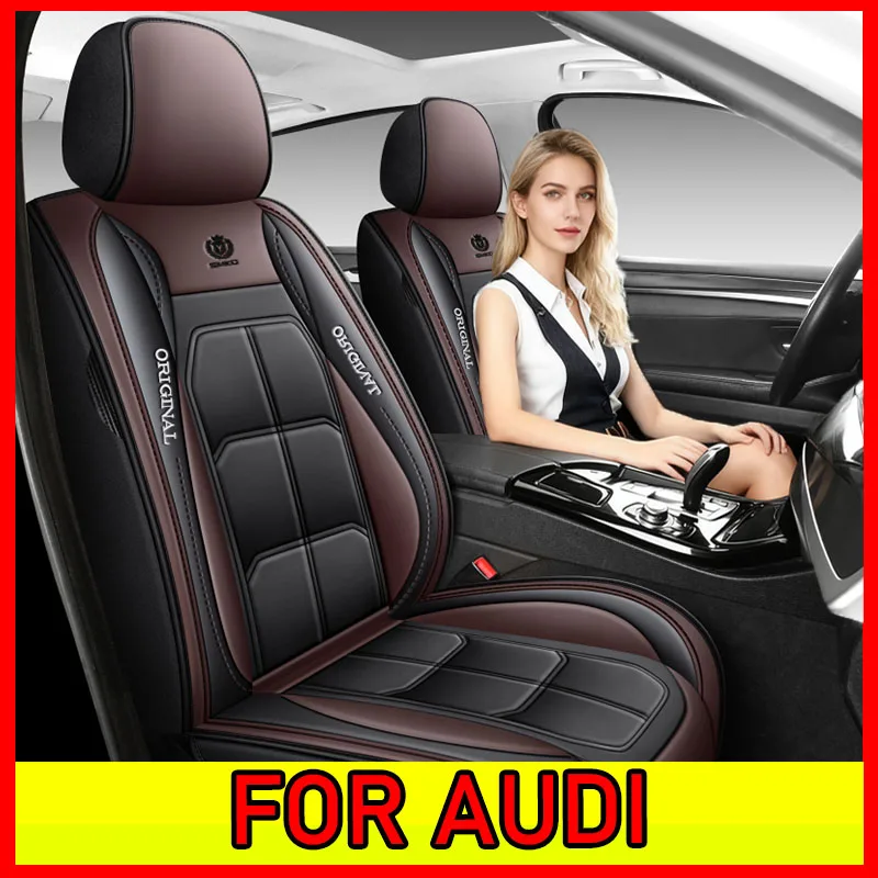 

Чехол на автомобильное сиденье, водонепроницаемый, из искусственной кожи, мягкий и удобный, спереди и сзади, полностью упакованный, мускулистый чехол на сиденье для AUDI Q3 A5 A6