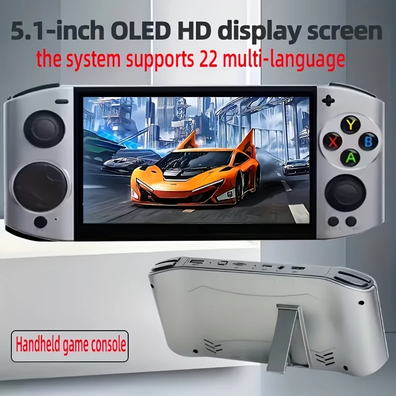 

09ultra Handheld Gaming Console, 5.1 Inch IPS Screen, Dual Analog Joysticks, Large Capacity Battery, Perfect for Retro Gamers