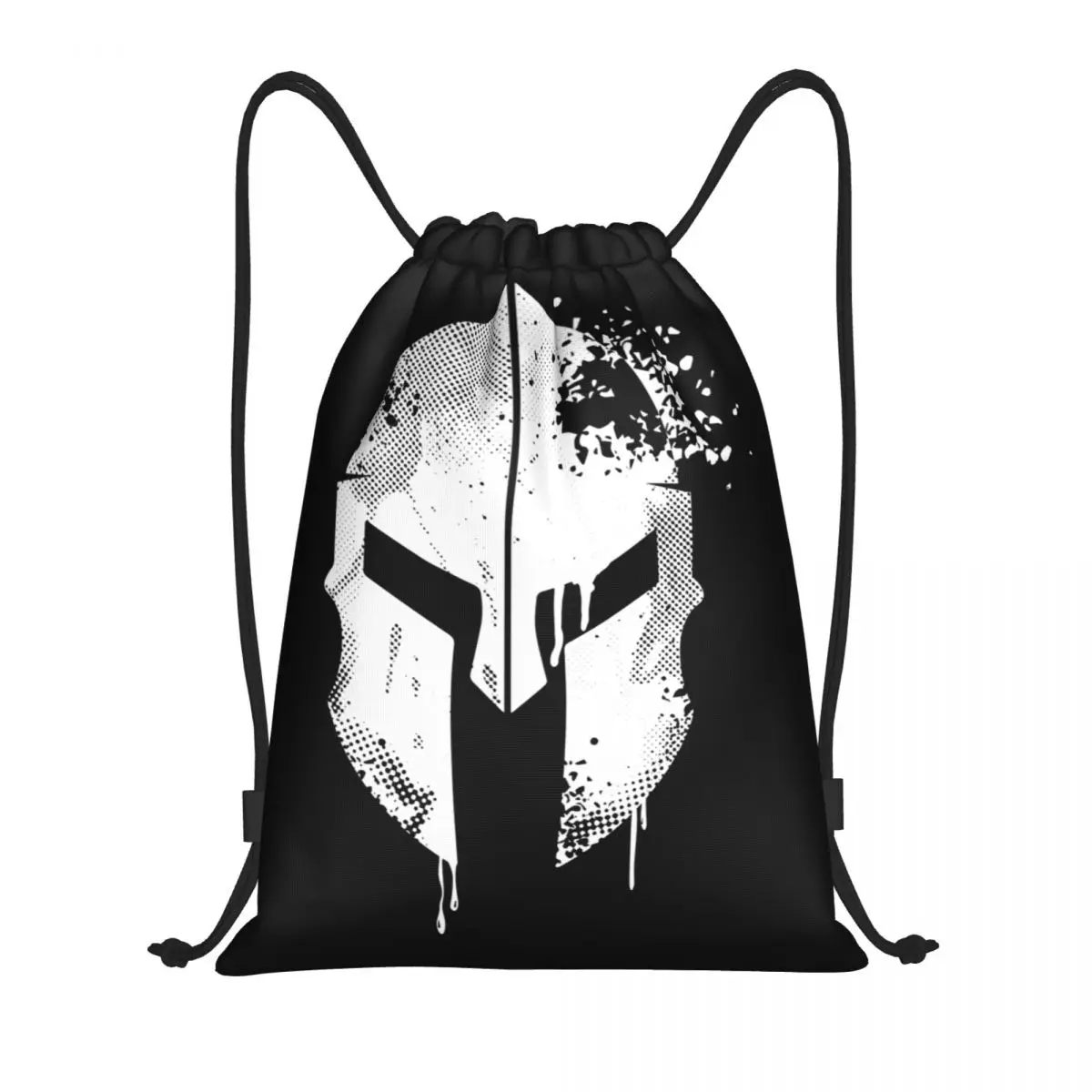 Spartan Helmet Drawstring Backpack Women Men Sport Gym Sackpack Foldable Sparta Warrior Training Bag Sack