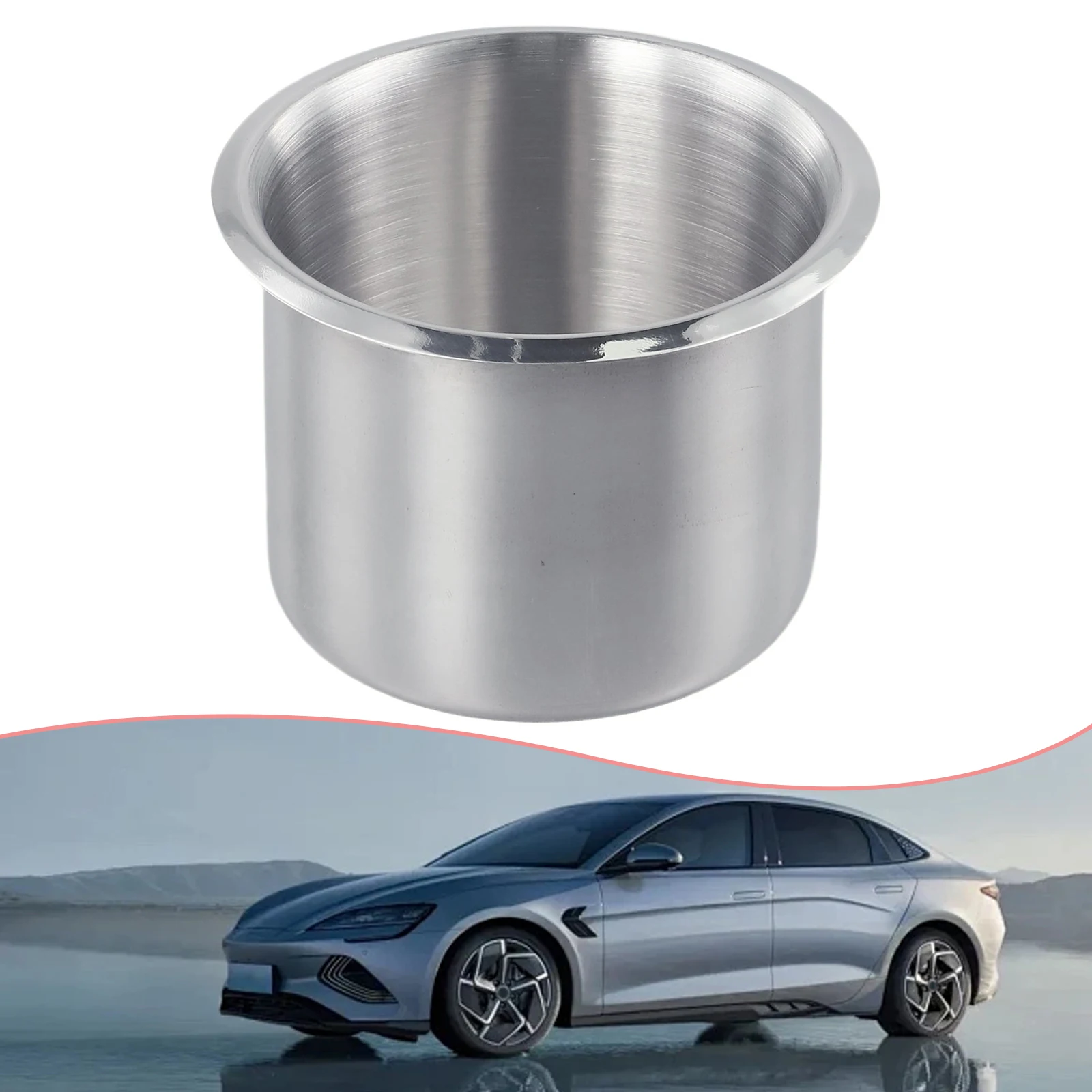 Stainless Steel Recessed Cup Drink Holder For Marine Boat Camper Truck Diameter 80mm*56mm Cup Holder 68MM* Height 55MM Hole