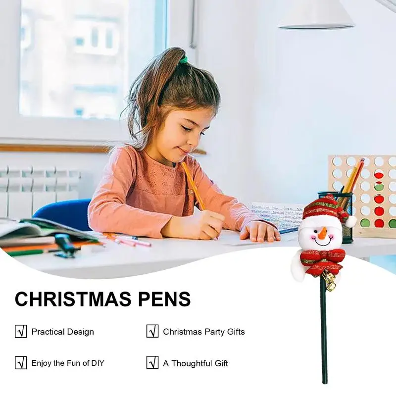 Santa Pencils Christmas Snowman Pencil For Writing Cute Kids Classroom Rewards For Boys Girls Toddler Children For School