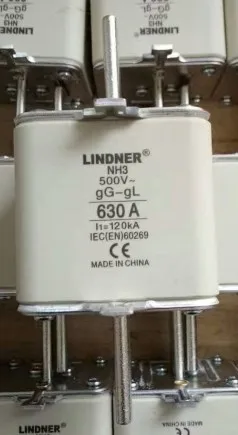 Fuses: LINDNER NH3 NT3 500A 500V 8003.5007 gG-gL / NH3 NT3 560A 630A 8003.5607 8003.6307 500V / NH3 500A 500V 120KA aM