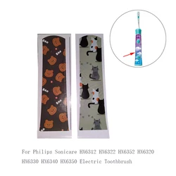 2pcs Children's Electric Toothbrush Parts Style Drawing Sticker For HX6312/HX6322/HX6320/HX6330/HX6340/HX6350