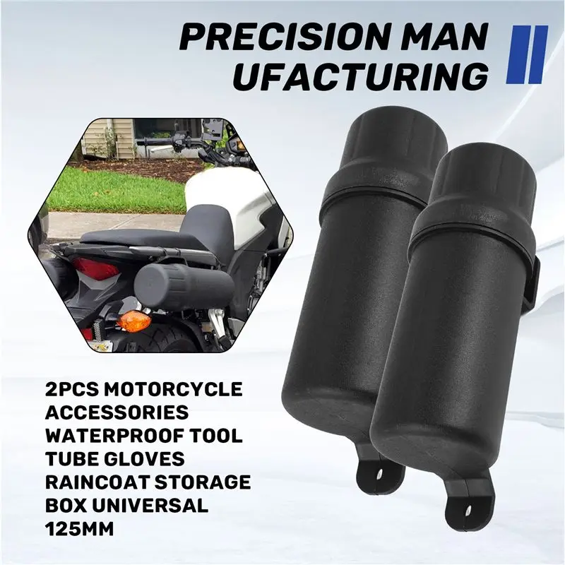 A30P-Motorcycle Accessories Waterproof Tool Tube Gloves Raincoat Storage Box Universal For Honda Kawasaki