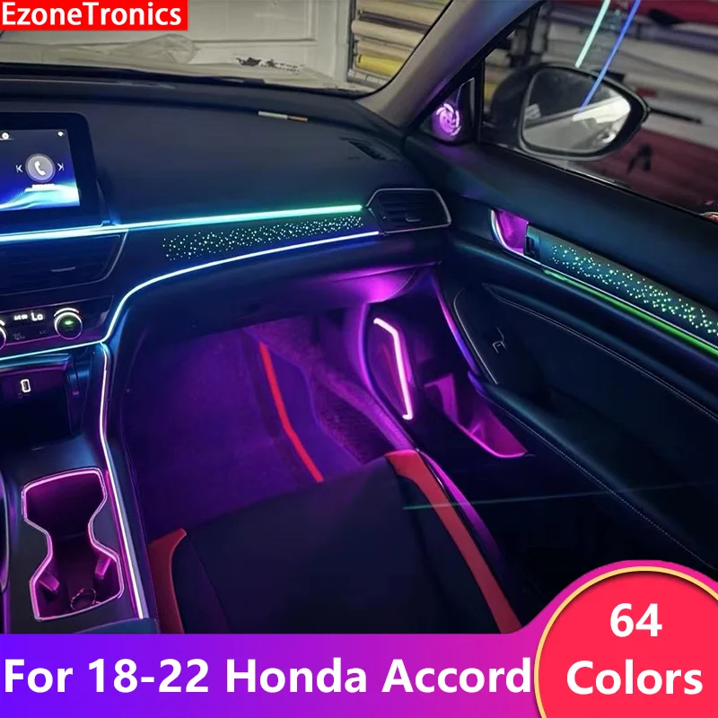 Ezontronics Ambient Light For Honda 10th Accord 2018-2022 Atmosphere environtal mood ambilight Lighting lumiere Dynamic Magic