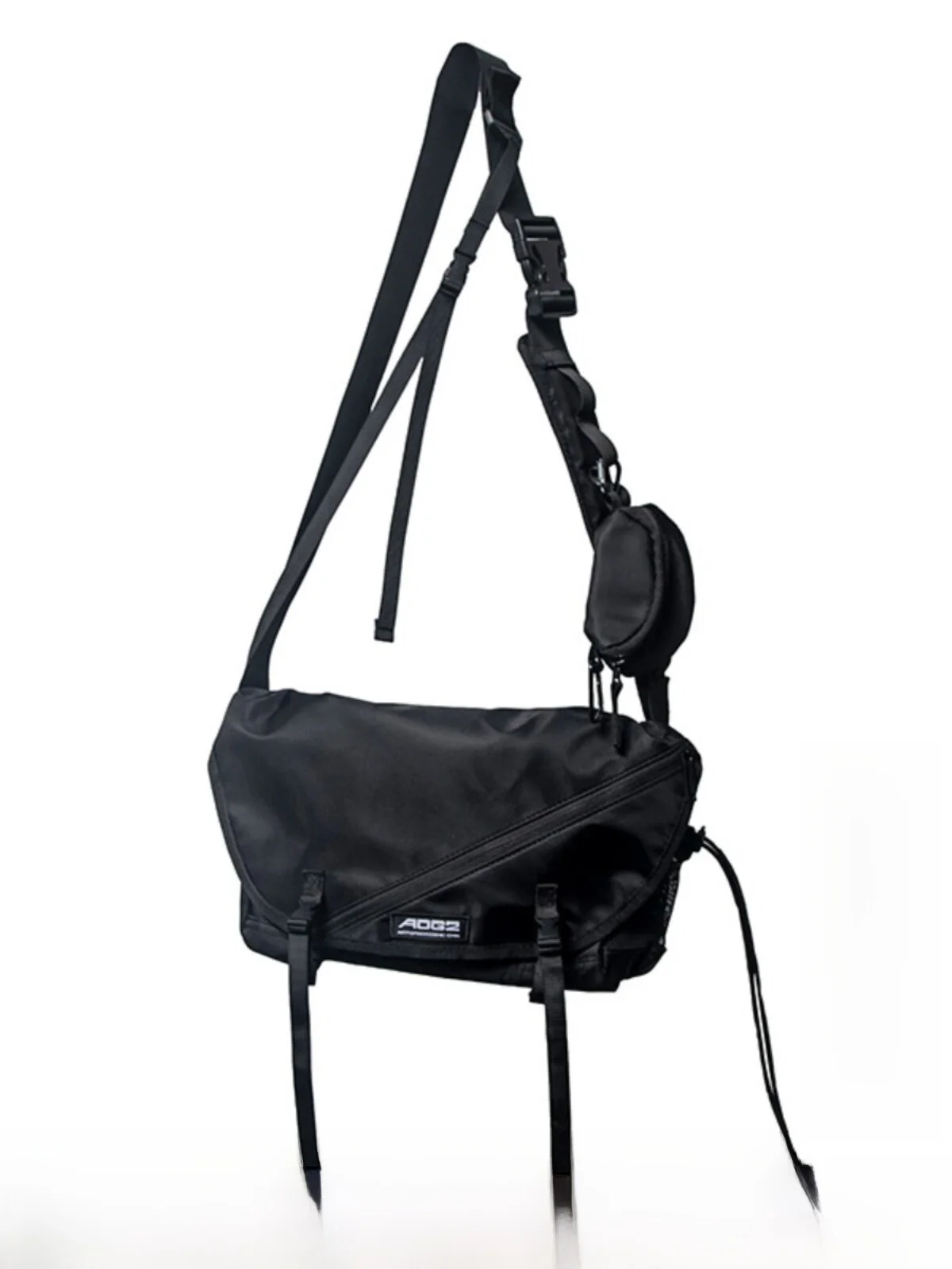 Casual Unisex Motorcycle Riding Crossbody Bag Nylon Material Dual Strap Soft Handheld Dig Bag Functionality Style Backpack