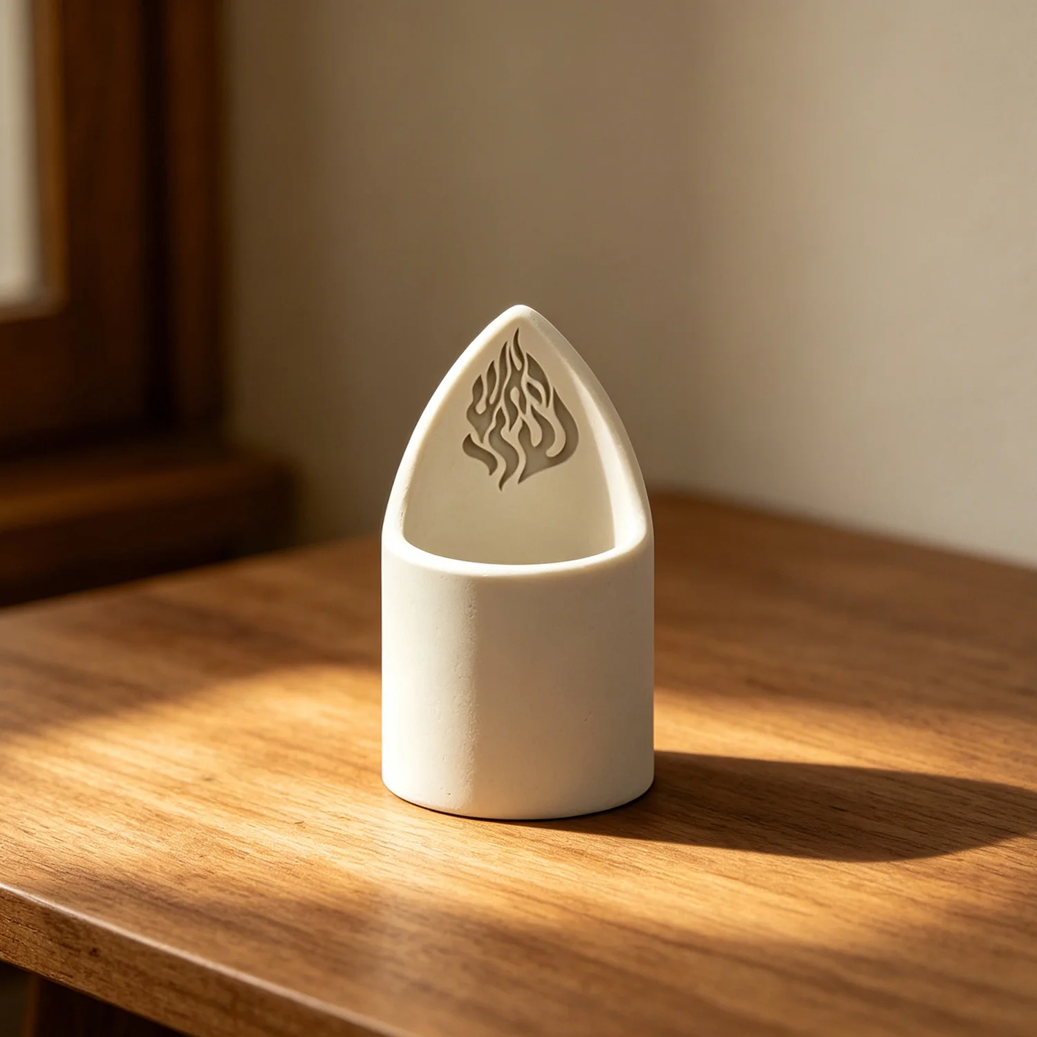 Flame Candle Holder Silicone Mold, Minimalist Conical Gypsum Plaster Candlestick Mould for DIY Handmade Home Decor Casting