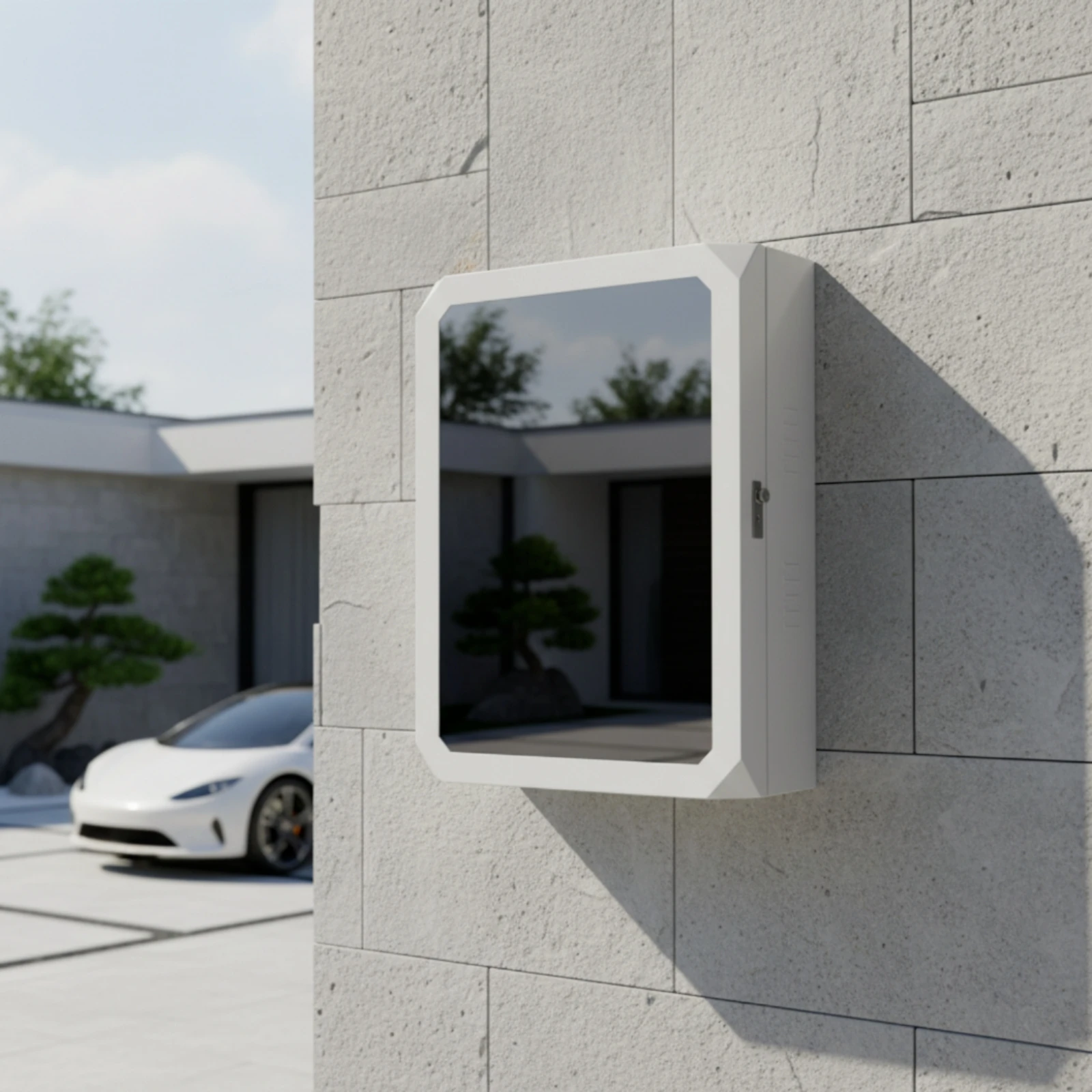 EV Charger Protection Box Heavy-Duty EV Charger Enclosure Box Charging Pile Shelter Sturdy Case Weather-Resistant