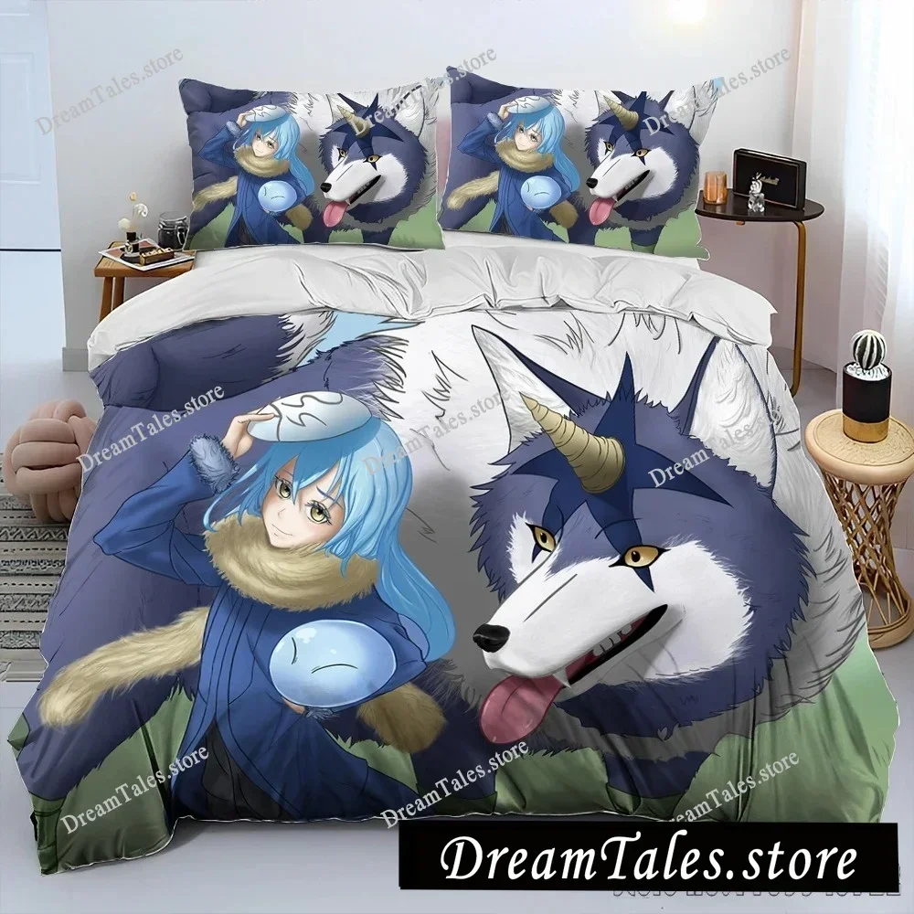 I Got Reincarnated As A Slime Cartoon Poster Sheets Quilt Covers Bedding Dormitory Sheets Bedding Set Soft Warm Bedding Set963