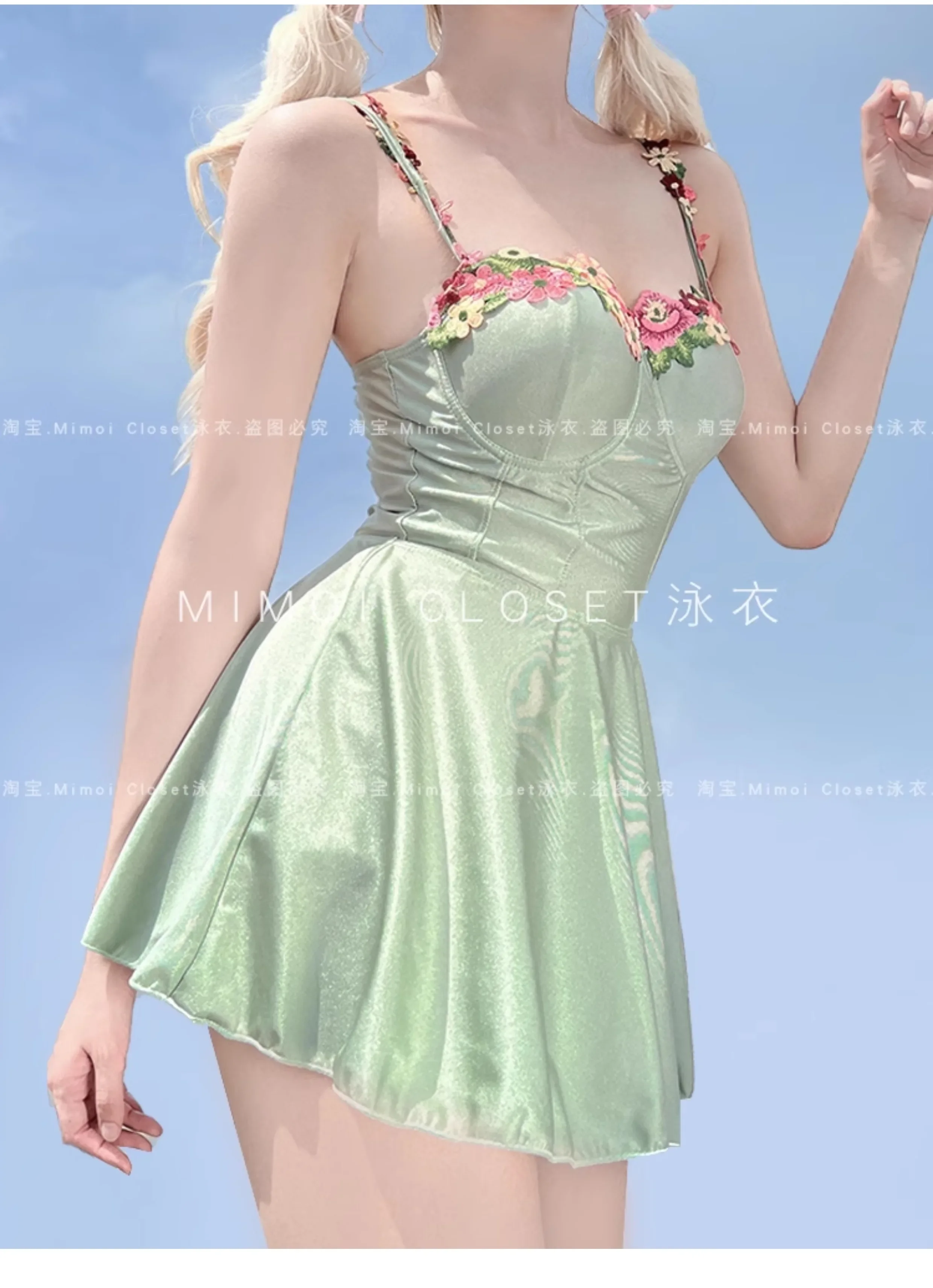Traje de baño rosa de una pieza para niña, trajes de baño Kawaii bonitos y dulces para mujer, traje de baño Y2k, Bikinis sexys, novedad de 2025