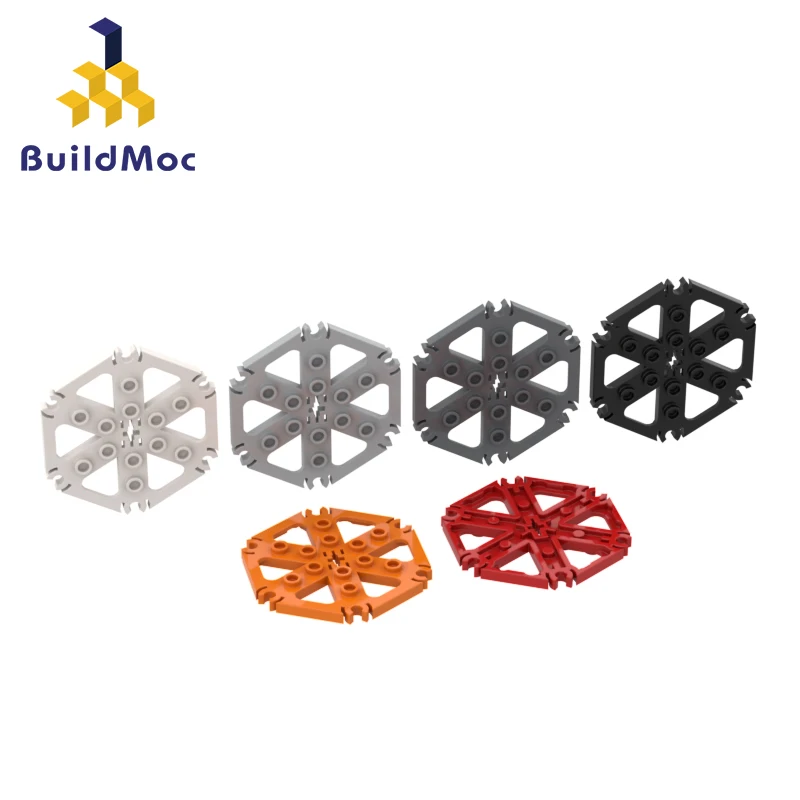 10PCS High-Tech Assemble Particle 64566 x 6 Hexagonal Plate Brick Building Blocks DIY Replaceable Part Children Toys