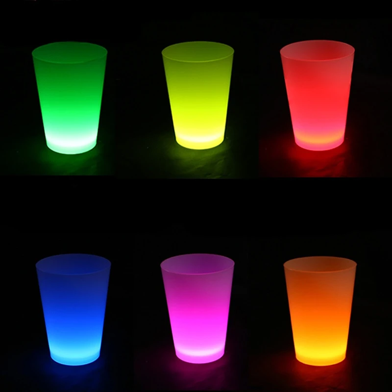 

10pcs Glow Party Cup Plastic Stick Neon Colors Birthday Multi Color Night Event Favor s Drink 300ML Large Wedding Festival