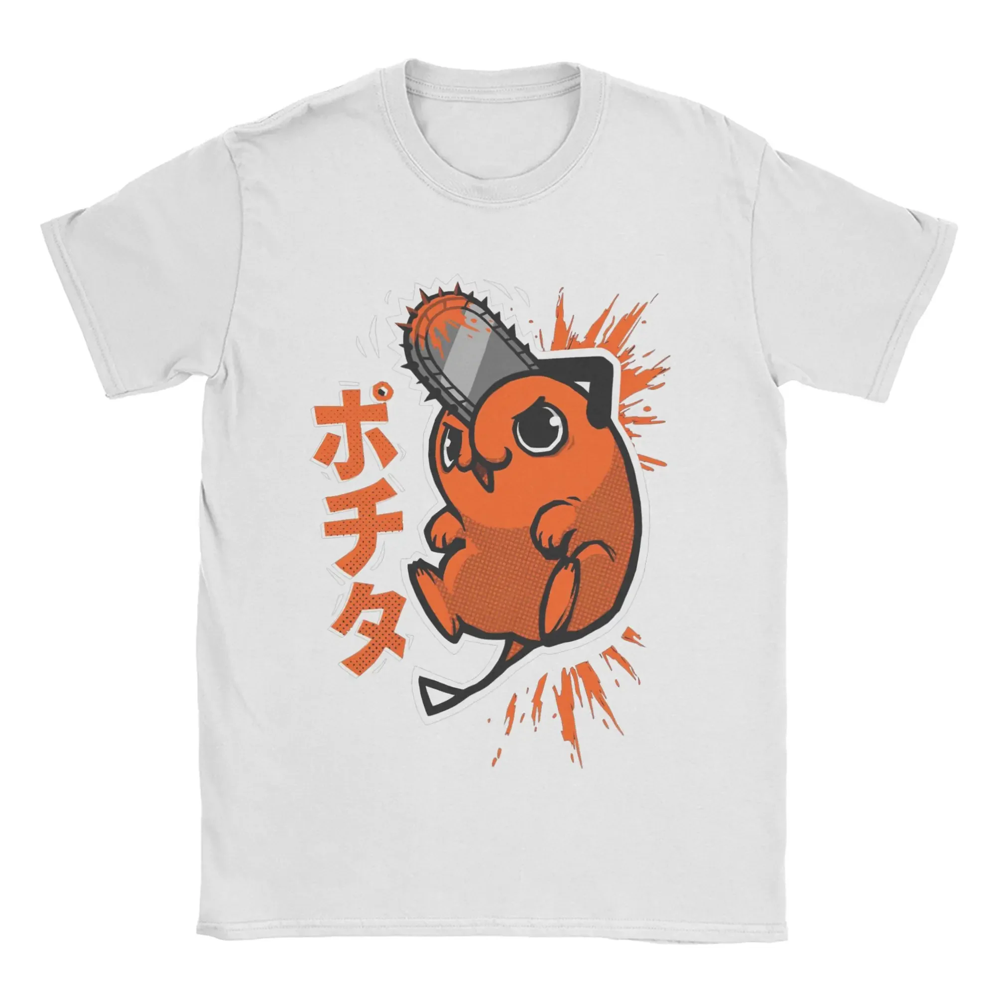 Anime Chainsaw Man Pochita Poster Printed T-shirt Men's and Women's T-shirt Men's Top Sports T-shirt Men's T-shirt Summer Tee