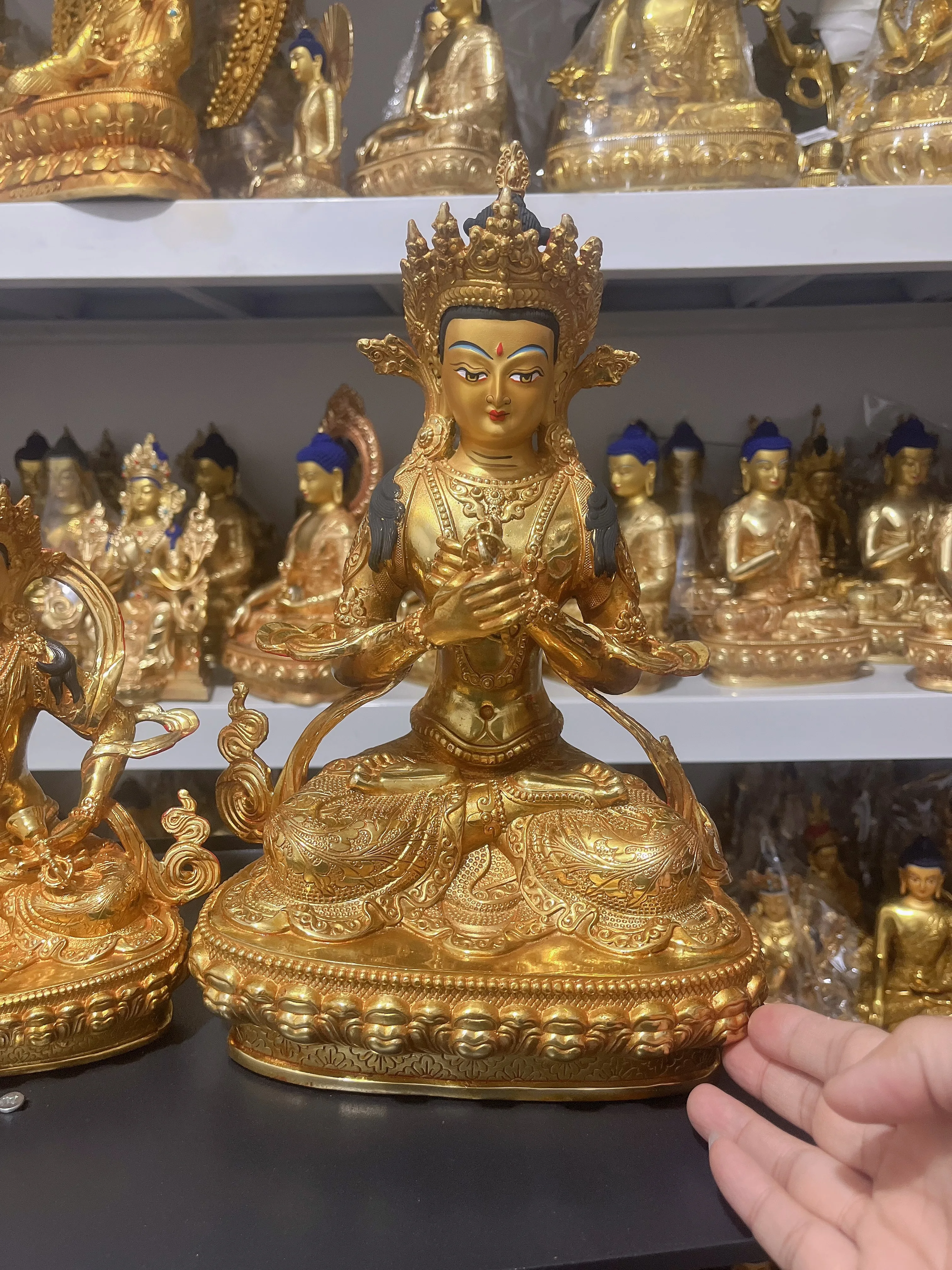 Wholesale buddha statue golden Buddha Rare Vajrasattva Vajradhara Buddha statue for temple Monk Greco Buddhist worship buddha