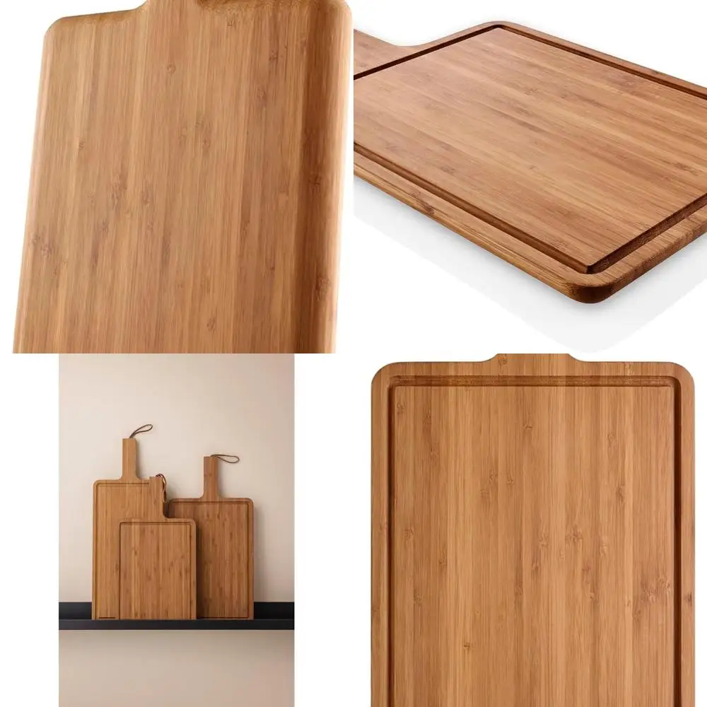 

12.5 x 9.4 Bamboo Cutting Board with Juice Grooves for Mess-Free Kitchen Counters