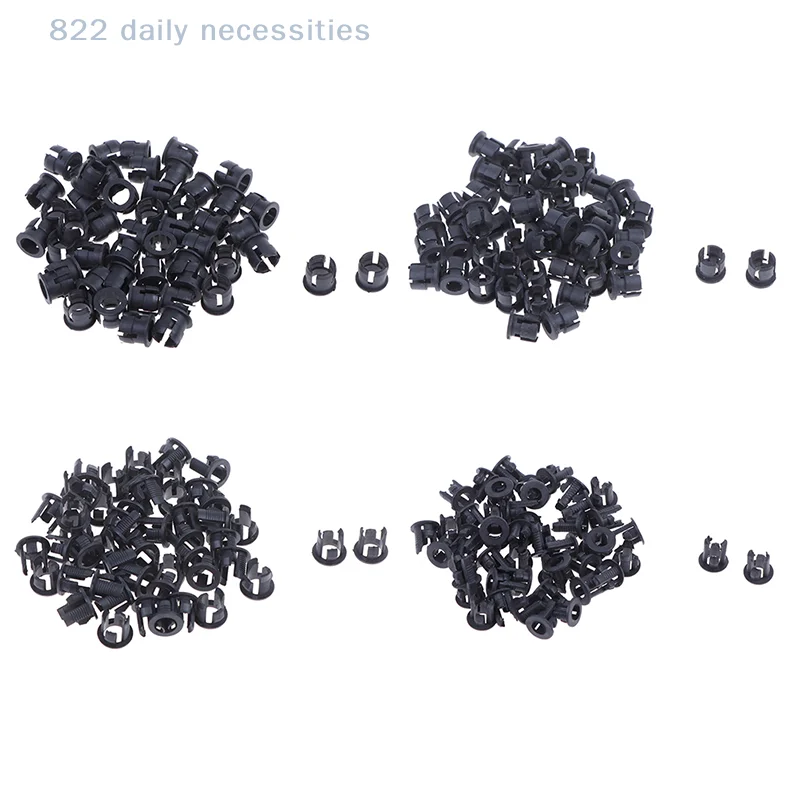 50Pcs 3mm/5mm Plastic LED Holders Clips-Bezels Mounts Cases Housings Black 50 pieces of light buckle accessories for sale