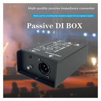 Professional stereo DI box/splitter XLR, single channel audio system direct connection box, subwoofer, speakers, guitar, bass