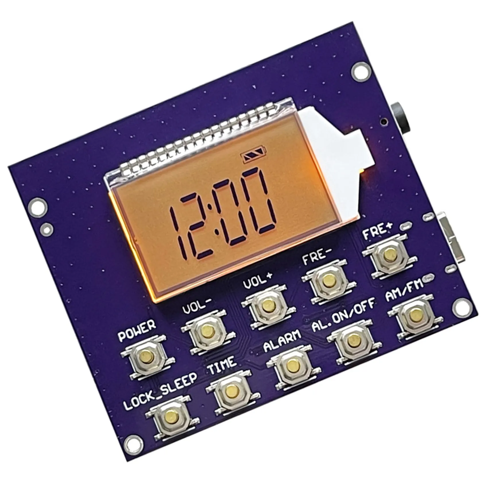 Módulo receptor de Radio MW FM SW de banda completa reloj Digital pantalla LED 87-108MHz estación de modulación de frecuencia almacenamiento automático