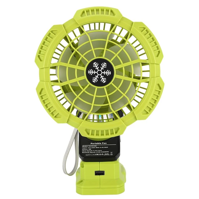 Imagem -06 - Cordless Clip on Fan para Ryobi Outdoor Camping Fan Portátil com Usb Energy Efficient 18v Li-ion Battery Configurações de Velocidade